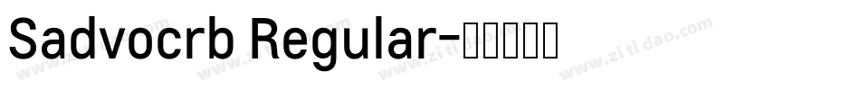 Sadvocrb Regular字体转换